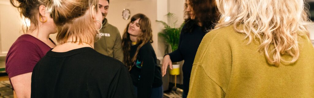 Participants at a Unique drama workshop